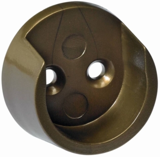 Hettich Schrankrohrlager für runde Schrankrohre Ø 20 mm, goldfarben