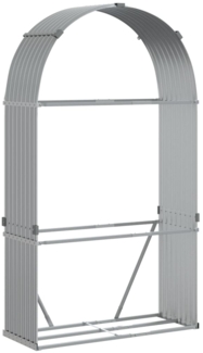 vidaXL Kaminholzunterstand Hellgrau 120x45x210 cm Verzinkter Stahl 364552