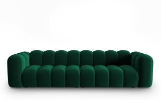 Micadoni Modulares Sofa Lupine 4-Sitzer Samtstoff Flaschengrün