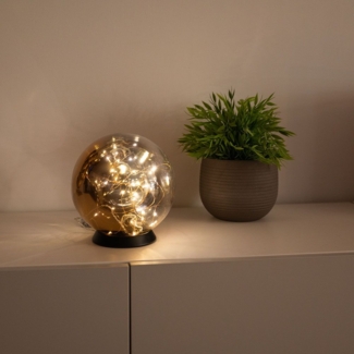 s.luce Orb LED-Dekolampe Glaskugel Ornament Kupfer Verlauf Ø 20cm