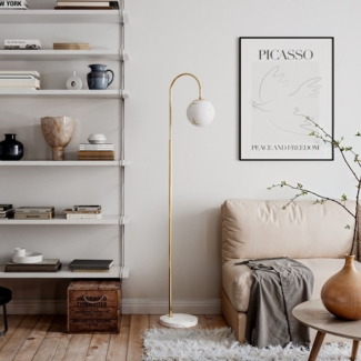 By Rydéns 4101050-5000 Stehleuchte Bellagio Messing Weiß