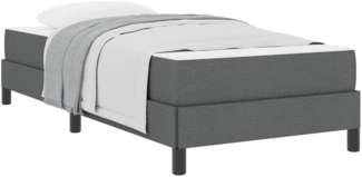vidaXL Boxspringbett mit Matratze Dunkelgrau 90 x 200 cm Stoff 3398459