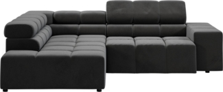 Home affaire Ecksofa Ancona, incl. Kopfteilverstellung + 3 Zierkissen, L-Form, Breite 249cm, wahlweise motorische Sitztiefenverstellung, B/T(H: 249/215/70 cm