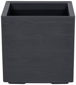 Kreher Pflanzkübel 'Eco Wood' in Anthrazit aus recyceltem Kunststoff (1 St)