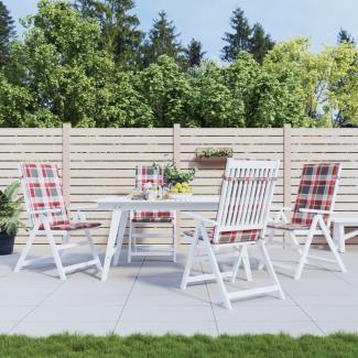 vidaXL Gartenstuhlauflagen für Hochlehner 4 Stk. 120x50x3 cm Stoff 314126