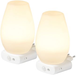 Northpoint LED Nachtlicht Steckdosenleuchte 2er-Set Bewegungsmelder Notlicht