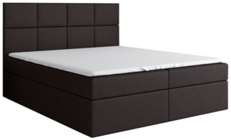 A&J MöbelLand GmbH Boxspringbett VAR mit 2 Bettkästen, Bonell-Matratze und Topper. (Boxspringbett mit Bettkasten und gepolstertem Kopfteil. Gratis Topper – nur jetzt erhältlich!, Kostenlose Lieferung! TOP ANGEBOT), Länge 208cm Höhe 106 cm