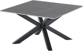 Couchtisch >Janin< in grau, schwarz, Keramik, Metall - 80x45x80cm (BxHxT)
