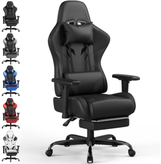 HOMALL Gaming-Stuhl Verstellbare Armlehnen,Kopfstütze,Lendenkissen,Fußstütze,Gaming Stuhl (Verstellbare Armlehnen, großzügig dimensioniertes Sitzkissen, ergonomisch geformte, bequeme Rückenlehne), Ergonomischer Bürostuhl,Kopfstütze und Lendenstütze