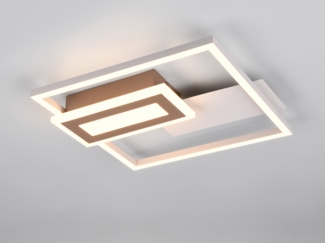 Trio Leuchten LED Deckenleuchte Spiro 22W, coffee