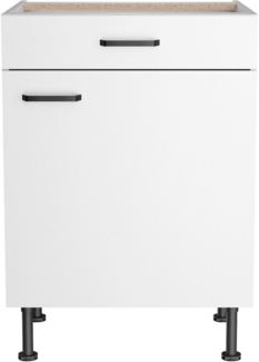 KOCHSTATION Unterschrank KS-Paula 60 cm breit, 87 cm hoch, mit 1 Schubkasten, 1 Tür, 1 Einlegeboden
