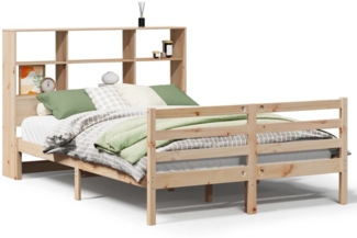 vidaXL Massivholzbett mit Regal ohne Matratze 160x200 cm Kiefernholz 3321903