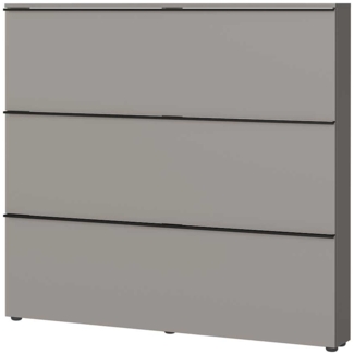 Schuhschrank vito Solino , Holzwerkstoff , Grau , 140 x 129 x 19 cm