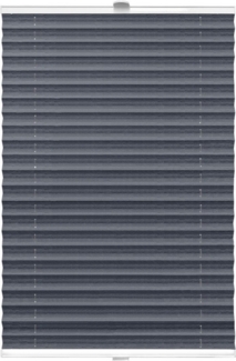 DomDeco Plissee "Natural", Anthrazit, 50x120 cm Klemmfix, Plissee ohne Bohren, Ohne Bohren, Klemmfix, Sicht- und Sonnenschutz, ohne Bohren, Klemmfix, Fixmaß, Klemmträger