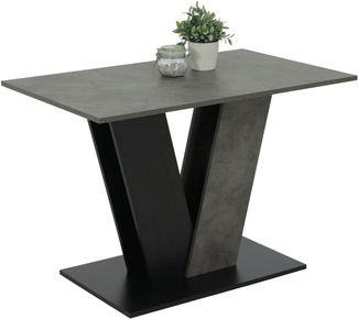 HELA Essgruppe ELBE, (Set, 5-tlg), Essgruppe, Säulentisch, 4-Fußstuhl 360° drehbar, Vintage Optik