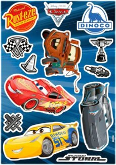 Komar Wandtattoo Cars3 - Größe 50 x 70 cm, selbstklebend, Wandsticker, Kinderzimmer