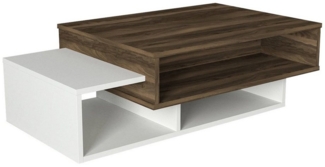 Couchtisch Tab Weiß Walnuss