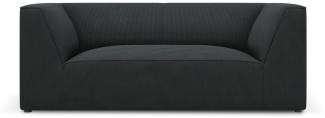 Micadoni 2-Sitzer Sofa Ruby | Bezug Black | Beinfarbe Black Plastic