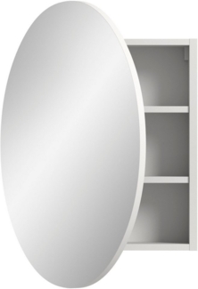 welltime Spiegelschrank Litica, rund Ø 70cm, 1 Spiegeltür, 2 Einlegeböden Spiegel, Bad Schrank, Hängeschrank