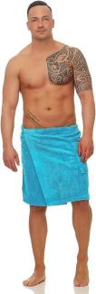 CLASS HOME COLLECTION Saunatuch Herren Frottee Saunakilt Saunatuch Klettverschluss Sarong 50 x 136 cm, 100% Baumwolle (1-St), mit Klettverschluss