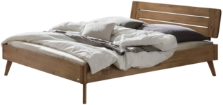 Hasena Lounge Rubiera 160x200 Wildeiche natur, geölt - Fusshöhe 20 cm Massivholzbett