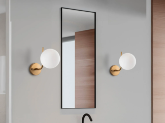 Vente-unique - Wandleuchte - Metall mit Glasglobus - L. 29 x D. 15 cm - ORBEA