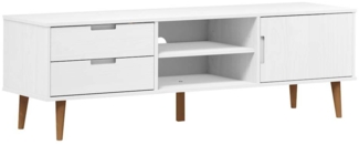 vidaXL TV-Schrank MOLDE Weiß 158x40x49 cm Massivholz Kiefer 350535