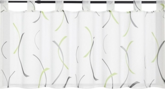 Joyswahl Scheibengardine, Schlaufen, transparent, Voile Bistrogardine mit Wellen Modern Kurzstores Scheibenvorhang