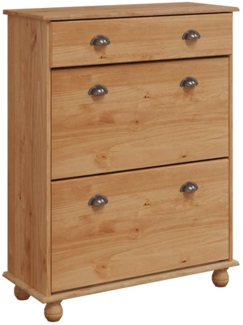 vidaXL Schuhschrank ASKIM Braun 85 x 35 x 108 cm Massivholz Kiefer 4105436