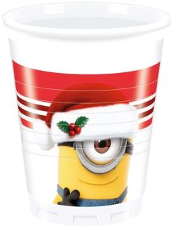 Trinkbecher Minions Christmas 8 Stück 200ml