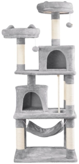 Yaheetech Kratzbaum Katzenbaum 158/179 cm, Kletterbaum 2 Aussichtsplattformen & 2 Höhlen & 1 Hängematte