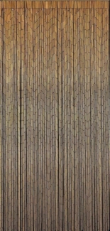 CONACORD Türvorhang Decona Saigon Dekovorhang beige, Hakenaufhängung, halbtransparent, 90 x 200 cm, Bambus - blickdicht dank hoher Stranganzahl