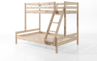 Etagenbett Kathlin 208x156x167 Familienbett Massivholz natur