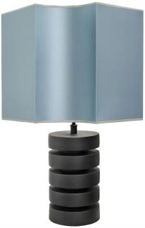 Casa Padrino Luxus Tischlampe Mattschwarz / Türkis 55 x H. 78 cm - Luxus Qualität