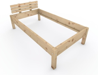 Zirbenbett "Zirben-Liesl" 100 x 190 cm Holzbett Massivholzbett Bett