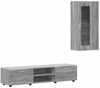 vidaXL TV-Schrankset mit Schubladen Graues Sonoma Holzwerkstoff 3397930