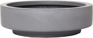 VIVANNO Pflanzschale Fiberglas ESCADA LOW Schale - Grau Matt (1 St), 30 x 30 x 9 cm