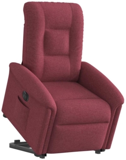 vidaXL Relaxsessel mit Aufstehhilfe Elektrisch Weinrot Stoff 3303277