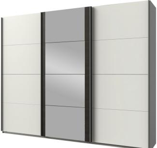 Schwebetürenschrank Bern Kleiderschrank mit Spiegel 270x64x210cm graphit