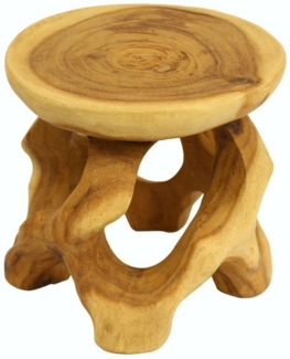 Oriental Galerie Blumenhocker Rundhocker Teakholz Natur 20 cm (1 St)