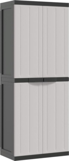 vidaXL Gartenschrank Grau und Schwarz 65x37x165 cm PP 364201