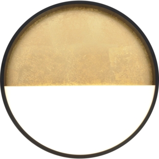ECO Light 9350 M GO LED-Deckenleuchte VISTA rund gold schwarz 3000K 40cm