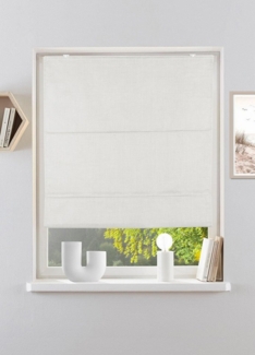 Rollo RIOLA, my home, verdunkelnd, ohne Bohren, freihängend, Klemmfix, Faltrollo in trendiger Leinenoptik NEUHEIT!