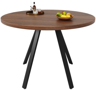 HAUSS SPOLE Esstisch Runder Küchentisch 80×80×75cm für Esszimmer, Tischbeine aus Metall (Schreibtisch, Küchentisch, 1-St, 80×80×75cm), geeignet für Esszimmer, Wohnzimmer