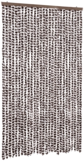 vidaXL Fliegenvorhang Braun und Weiß 118x220 cm Chenille 4004889