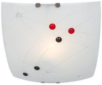 näve Deckenleuchte Velora, ohne Leuchtmittel, Deckenleucht,E27 Leuchtmittel tauschbar, weiß mit bunten Glassteinen