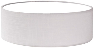 LQWELL LED Deckenleuchte aus Leinen, Ø40cm x H10cm,Deckenlampe,2x E27, ohne Leuchtmittel, Warmweiß, Textil Lampenschirm, Schlafzimmer, Wohnzimmer