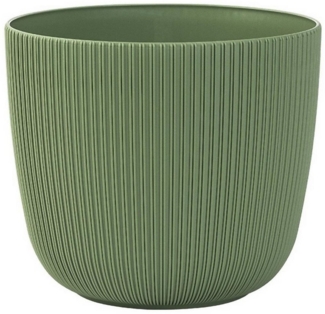 Engelland Blumentopf Pflanztopf mit Drainagesystem (Vorteils-Set, 1 St, robuster PP-Kunststoff), Rillenoptik, UV-resistent, Drainagesystem, direkte Bepflanzung