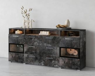 INOSIGN Sideboard Sarah mix, Breite 182 cm, Türen mit Glaseinsatz