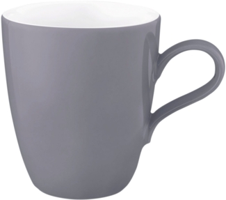 Becher mit Henkel 0,40 l Life Fashion Elegant Grey Seltmann Weiden Becher - Mikrowelle geeignet, Spülmaschinenfest